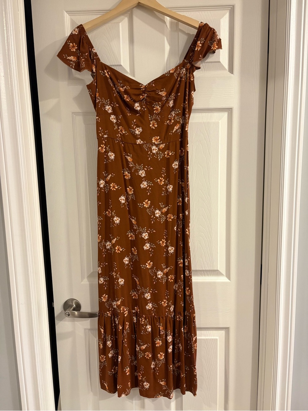 Park & Fifth Rust Floral Maxi Dress